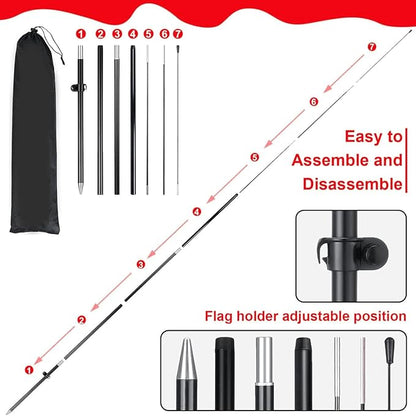 Buryeah 2 Sets Welcome Feather Flag Sign Kit 8 ft Welcome Banners Swooper Flag - Image 7