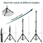Klvied Wig Stand Tripod Upgraded, Mannequin Head Stand Double Locking, Reinforced Metal Wig Head Stand with Tool Tray, Black (53.5 Inches)