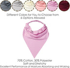 6 Pack Hair Scarf Headband for Women Elastic Bandana Head Scarf Large Boho Triangle Kerchief with Clips Non Slip Scarves