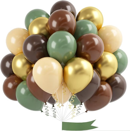 Green Gold Brown Balloon by OTLGEUA