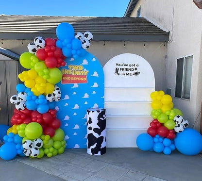 Red Blue Yellow Balloons Arch Kit - Image 5
