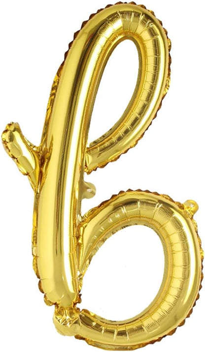 18 inch Gold DIY a-z Handwriting lowercase letters name Foil balloon Letter by REIANS