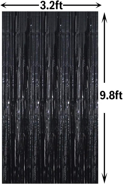 GOER 3.2 ft x 9.8 ft Metallic Tinsel Foil Fringe Curtains Party Photo Backdrop - Image 7