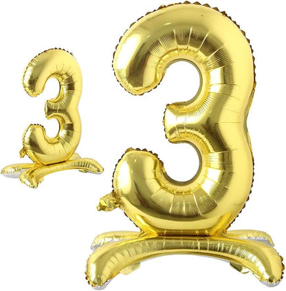 16" Standing Gold Alphabet Letter and Number Balloons Aluminum Hanging Foil by RUIANSI
