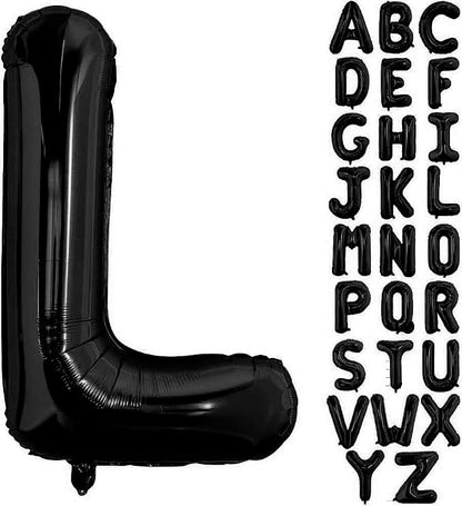 Black Letter L Balloons, L Balloon 40 Inch L Balloon Letter by BBPOOL