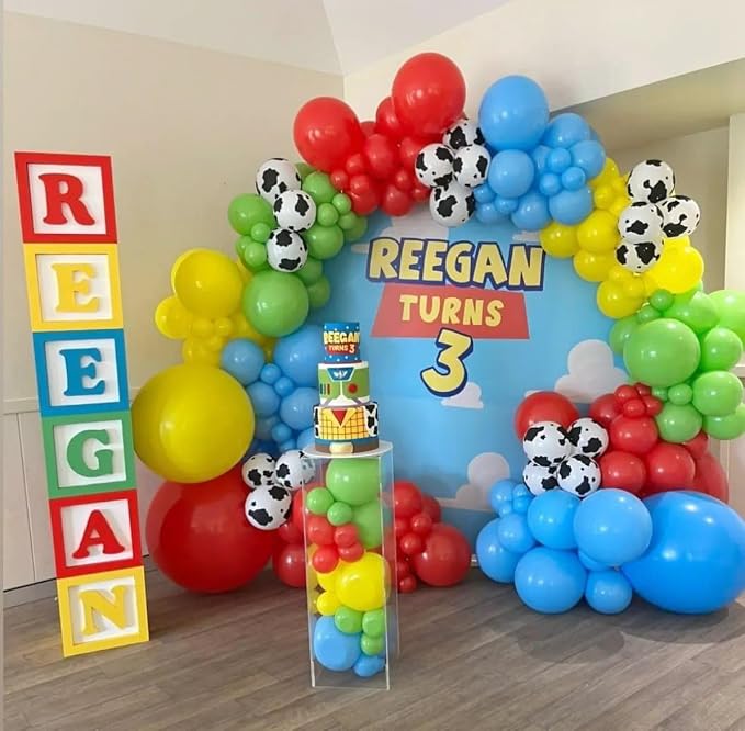 Red Blue Yellow Balloons Arch Kit - Image 4