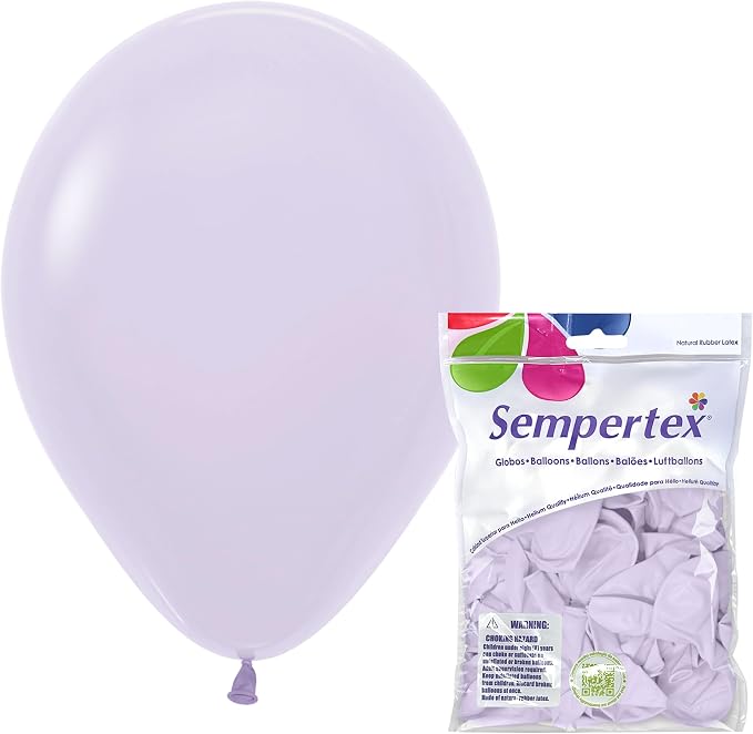 Sempertex Pastel Matte Lilac Balloons, 11 Inch, Graduation, Baby Shower by Sempertex