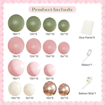 Pink and Green Balloon Arch Kit - Image 5