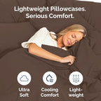 Queen Pillow Cases Set of 6 - Ultra Soft Hotel Quality Pillowcase Covers - Comfy & Wrinkle Free - Shrink, Stain and Fade Resistant - Easy-Care, Machine Washable Pillow Protectors - 6 Pcs Set - Brown