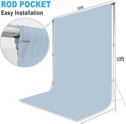 Photography Backdrop for Photoshoot, Dusty Blue, 10x20 FT | Versatile Studio - Image 2