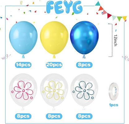 Blue and Yellow Balloons, for Birthday Theme Party Decorations - Image 2