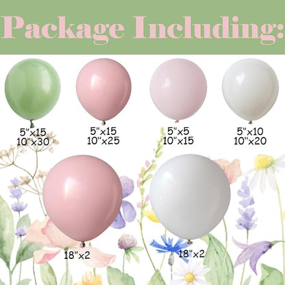 Baby in Bloom Balloon Arch Kit for Boho Theme Party Decoration | 139pcs Pastel - Image 2