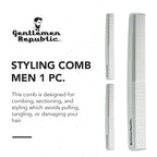 Gentlemen Republic Styling Comb Men 1 Pc (I0110208) – Made with Carbon Ceramic Material, Lightweight Anti-Slide, Heat Resistant Up to 230°C / 450°F for Professionals & Stylist