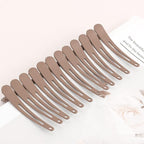YISSION 12 PCS No Crease Duck Billed Hair Clips for Styling Sectioning, 3.1 Inch Matte Alligator Hair Barrettes Khaki for Women Girls
