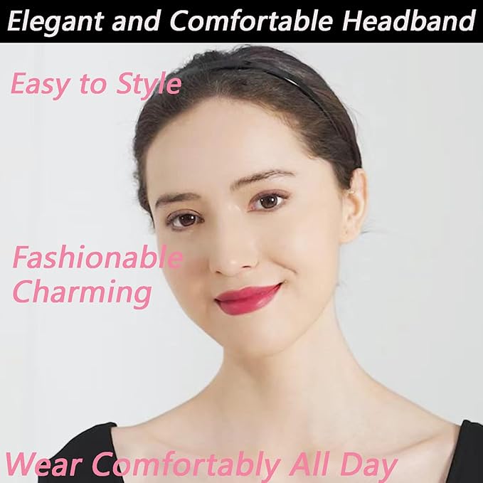 2 Pack Headbands for Eyewear Flex No Pressure Hairband Fashion Acetate Headbands for Womens Sisters Girls Gifts-Lake Green,Wine Red