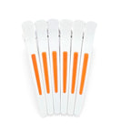 6Pcs/set Pinup Plastic Duck Bill Hair Clips for Sectioning Hair - Professional Non Slip Silicone band Clips Salon DIY Accessories Hairpins Hairgrip for Women (White-Style3)