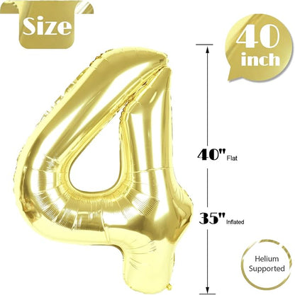 Champagne Gold Number 4 Balloon 40 Inch - Image 5