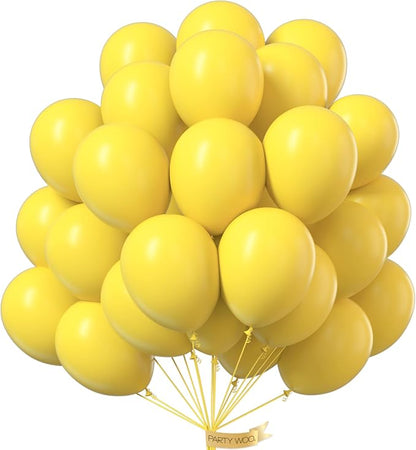 PartyWoo Yellow Balloons 50pcs Latex Helium Balloons 12 Inch | Birthday Baby by PartyWoo