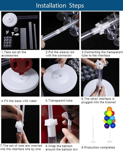 Leesoot 2 Sets 62inch Rainbow Floor Balloon Column Kit Stand - Image 3