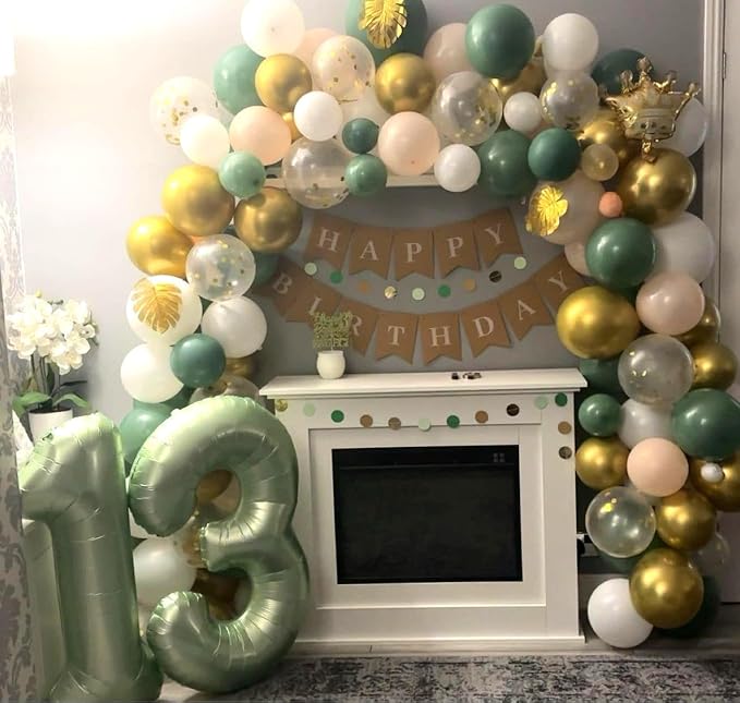 Oliver Green Number 6 Balloon 40 inch, Birthday Party Balloons Decorations | - Image 5