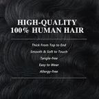 2 Pack 240g 16Pcs Body Wave Seamless Clip in Hair Extensions Real Human Hair Full Head 15A Remy Human Hair Clip ins with PU Skin Weft 16inch Natural Black
