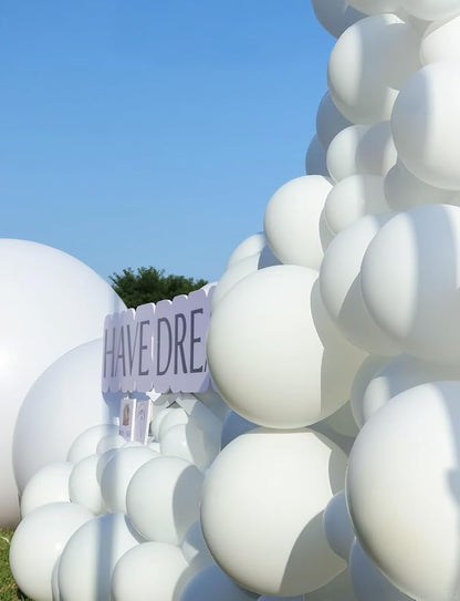 White Balloons, 12 Inch White Latex Balloon - Image 5