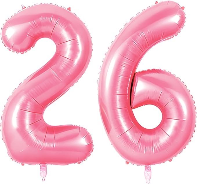 Number 26 Balloons for 26th Birthday Party Decorations, 0-100 Large No.26 by Joycard
