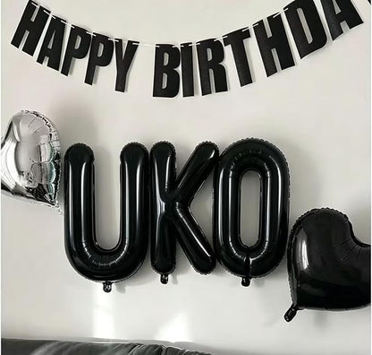 40 Inch Black Letter Q Foil Balloon, Large Jumbo Mylar Helium Alphabet Balloon - Image 3