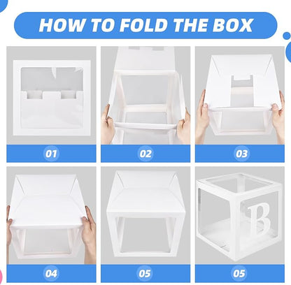 Baby Boxes with 4 Letters, 40 Blue Balloon - Image 4