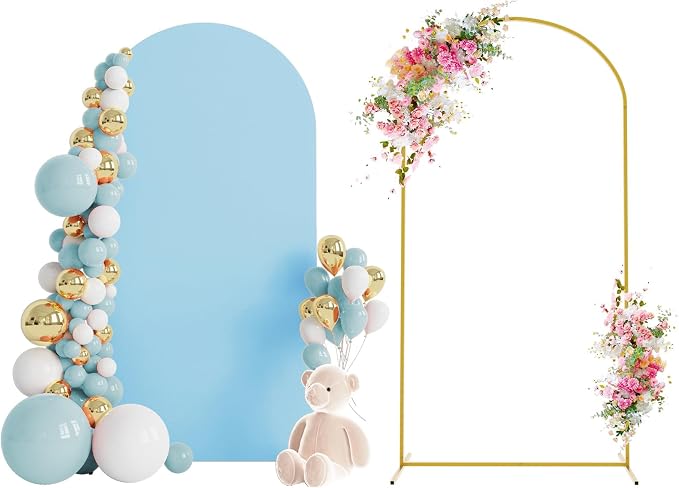 6.6FT Arch Backdrop Stand and Cover Set, Arch by Wokceer