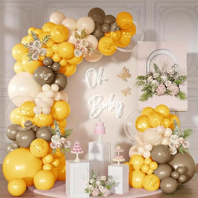 Orange Brown Nude Balloon Arch Kits, Neutral Baby Shower Gender Reveal Birthday - Image 2
