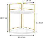 2 Pack Bathroom Counter Organizer, 2 Tier Corner Bathroom Counter Organizer Wooden Vanity Organizers for Bathroom Organizers and Kitchen Storage Dresser Decoration