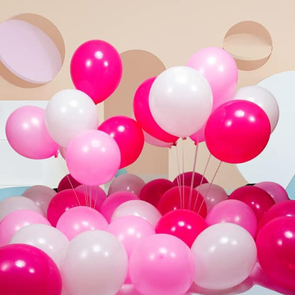 300 Pack Pink and White Balloons 12 inch White Hot Pink Latex Party Balloon Bulk - Image 6