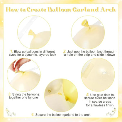 Yellow Balloon Arch Kit for Wedding Baby Shower Bridal Shower Decorations | - Image 7