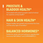 Pumpkin Seed Oil - USDA Organic - Cold Pressed for Hair, Prostate, and Hormone Support - 2 Month Supply - Liquid Drops for Men and Women - Vegan, Non-GMO, and Gluten Free - Unflavored, 1 Fl Oz