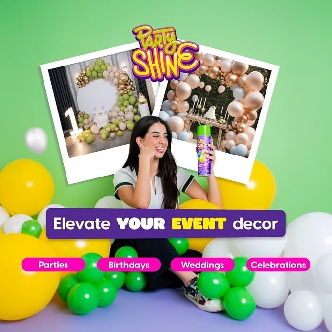 Party Shine Balloon Shine Spray, Silicone Spray - Image 7