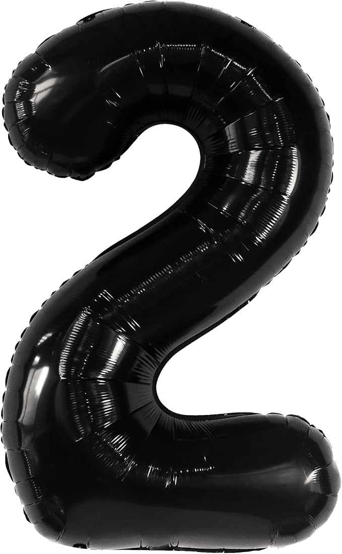 KatchOn Black Number 2 Balloon 40 Inch 2nd Birthday Decorations - Image 9