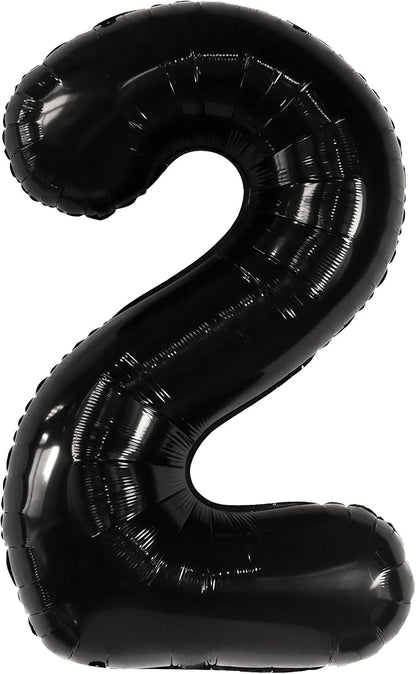 KatchOn Black Number 2 Balloon 40 Inch 2nd Birthday Decorations - Image 9