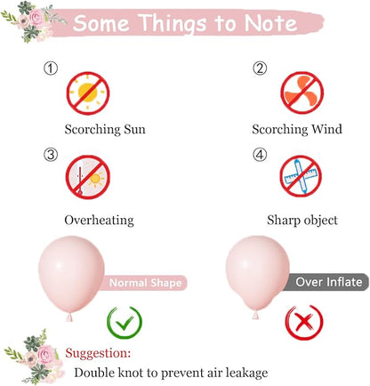 Ouddy Party Dusty Rose Pink Balloons Garland Arch Kit 18 12 10 5 Inch | - Image 5