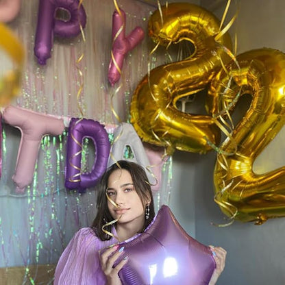 40 inch Gold Number Balloon Giant Foil Helium Balloons Gold Number 2 Balloon - Image 5