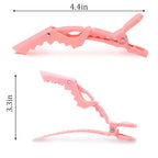30 Pack Pink Alligator Hair Clips for Styling Sectioning Large Salon Pro Hair Clips for Barber Hair Coloring, Cutting, Sectioning Big Gator Clips Hair Styling Accessories for Women Men