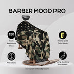 Professional Barber Cape - Hair Cutting Cape with Adjustable Neck Closure, Salon Quality Styling Cape for Hairdressers and Barbers - Army