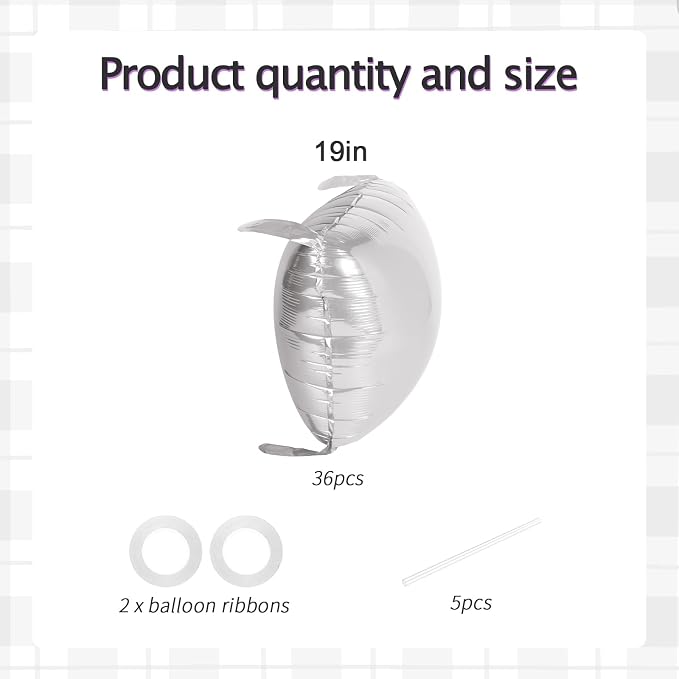 36pcs Pearl White Square Foil Balloons Backdrop Kit - Image 3