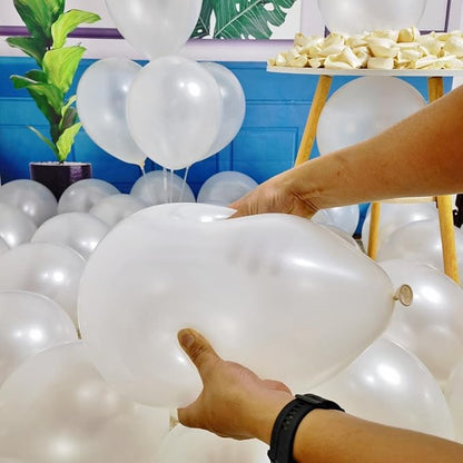 300 Pack White Pearl Balloons 12 inch Pearl White Latex Party Balloon Bulk - Image 2