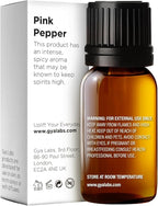 Gya Labs Pink Pepper Essential Oil for Skin - Pink Pepper Essential Oil Diffuser - Aromatherapy Oil Pepper Oil for Face,DIY,Candles & Massage - Crisp, Peppery & Spicy Scent - 100% Natural (0.34 Fl Oz)