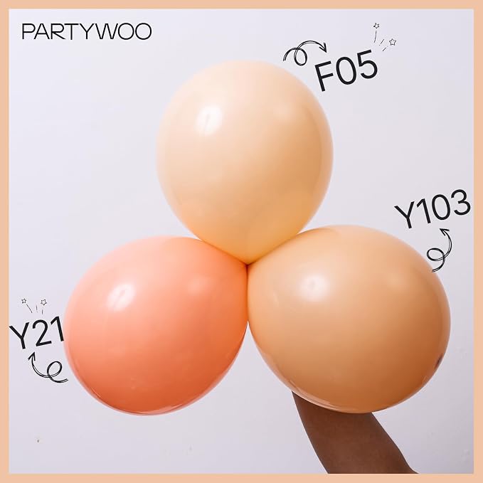 PartyWoo Nude Balloons 100pcs Apricot Fall Neutral Color 5 Inch | Balloons - Image 6