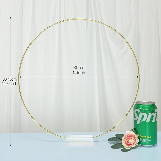 YALLOVE 10 PCS 14 Inch Floral Hoop Table Centerpiece, Flower NOT Included | - Image 3