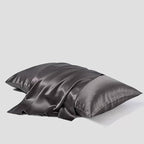 Premium Silk Pillowcase for Hair and Skin Made in USA, 100% 22 Momme Mulberry Silk King Size Pillow Cases with Zipper, Hypo Allergenic Pillow Case, 1pc 20"x36" (King, Slate Grey)