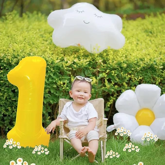 40 inch Yellow Number Balloon Giant Foil Helium Balloons Number 3 Balloon - Image 5