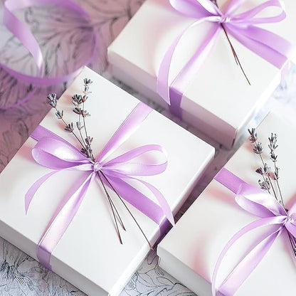 Purple Ribbon for Gift Wrapping 3/8 in 25 Yards Satin Christmas Ribbon for Hair - Image 6